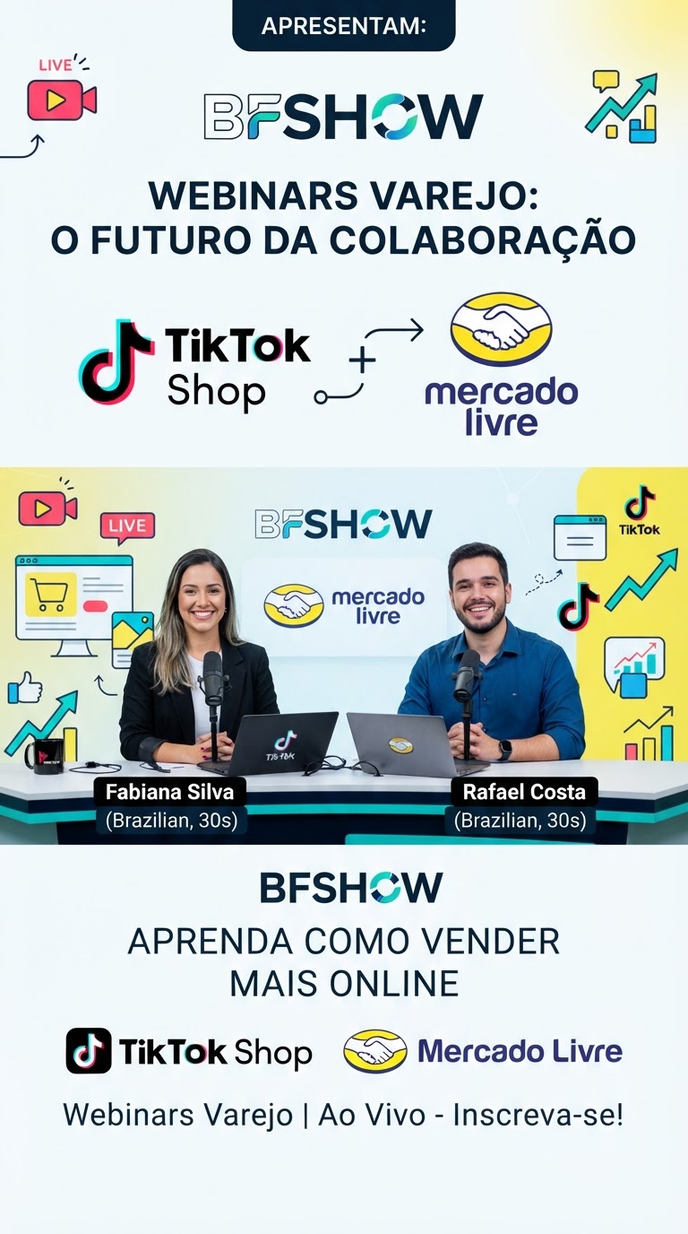 BFSHOW: TikTok Shop e Mercado Livre em Webinars para o Varejo