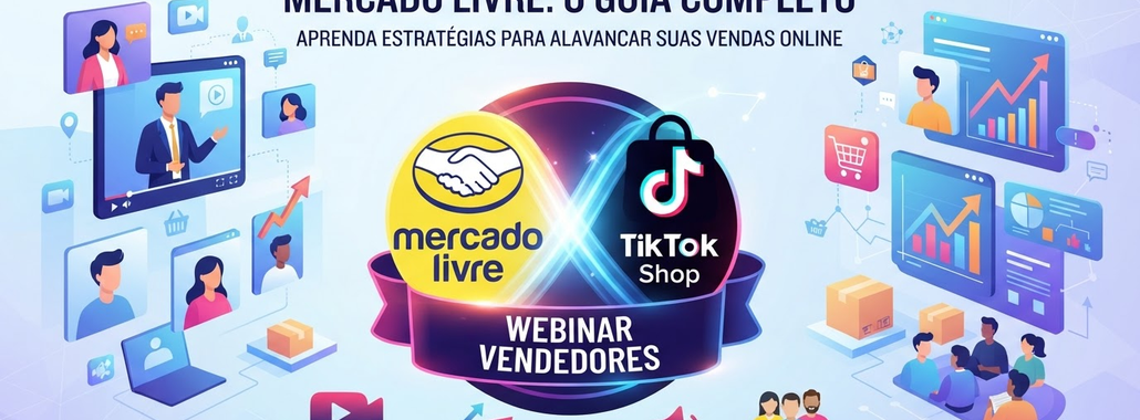 TikTok Shop e Mercado Livre em Webinars para Vendedores