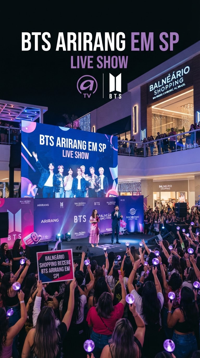 Balneário Shopping: Live BTS Arirang em SP