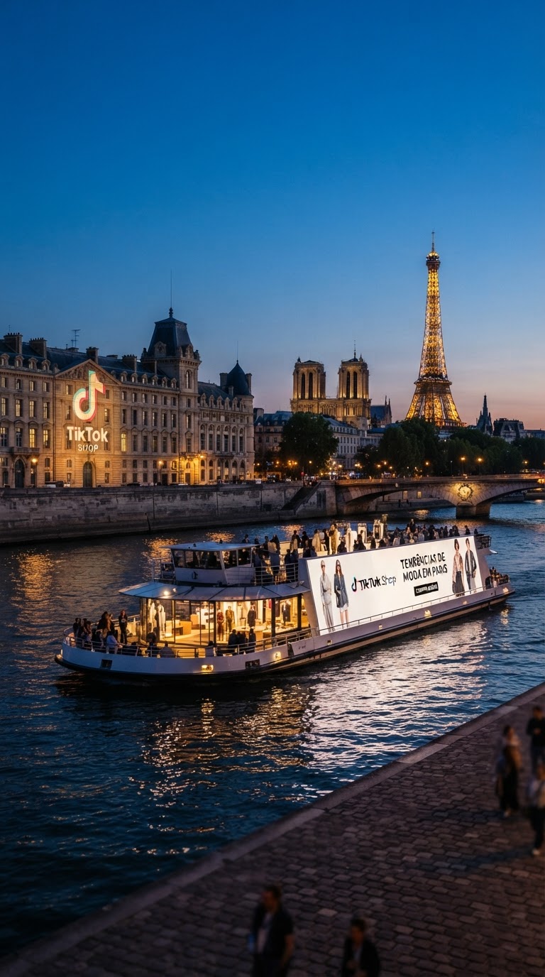 TikTok Shop em Paris: Moda e Varejo se Unem no Sena