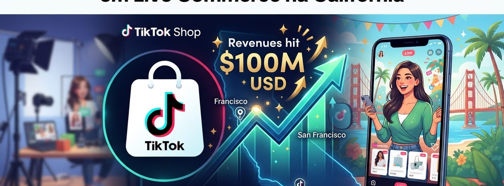 TikTok Shop: Live commerce fatura US$ 100 milhões na Califórnia
