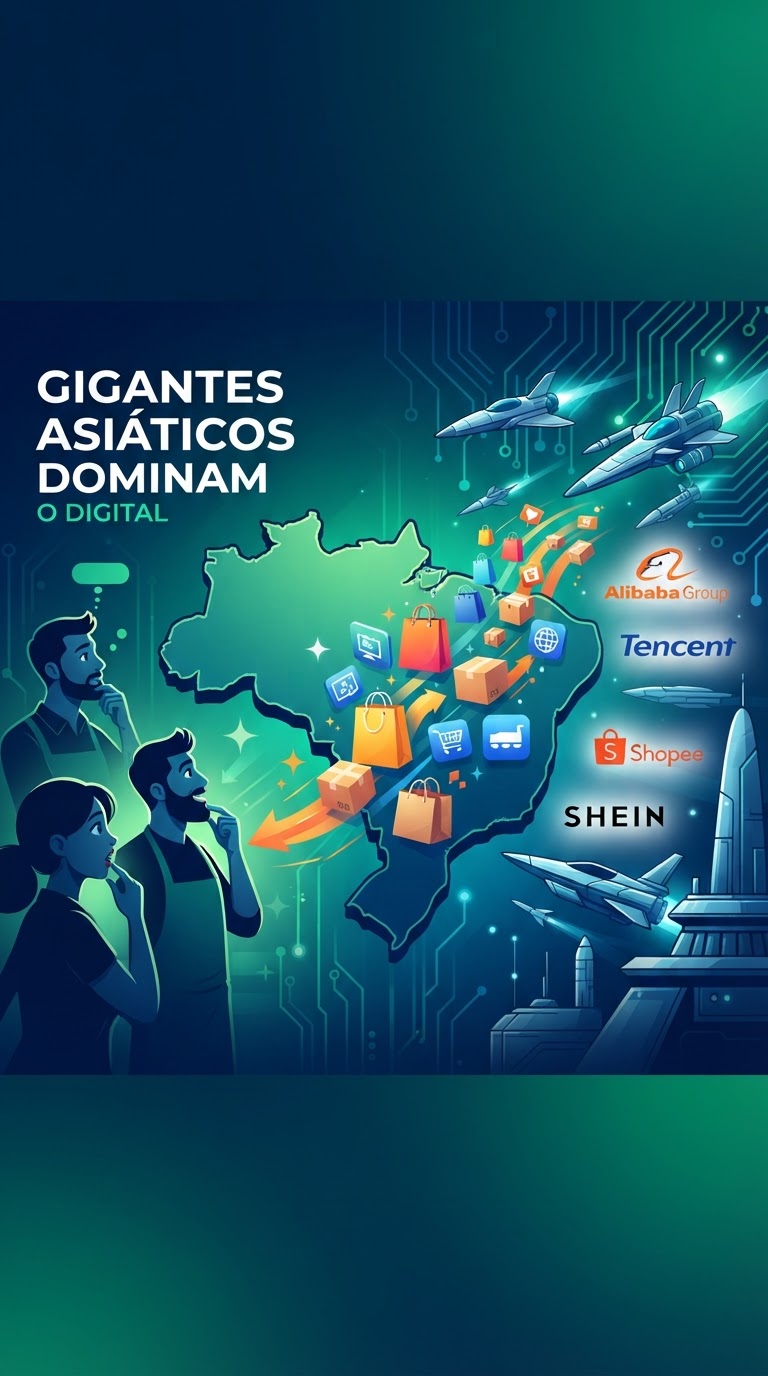 Lojistas Brasileiros: Gigantes Asiáticos Dominam o Digital