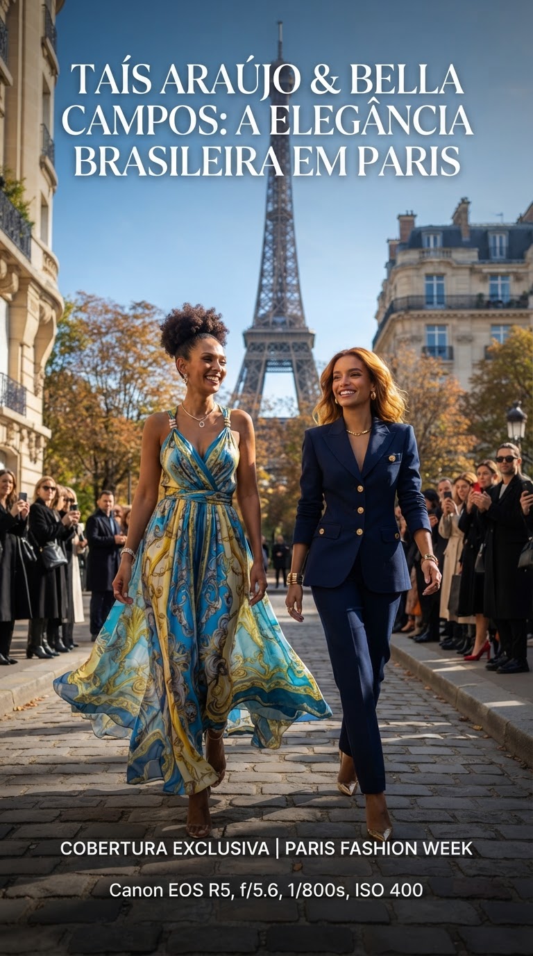 Taís Araújo e Bella Campos brilham em desfile em Paris