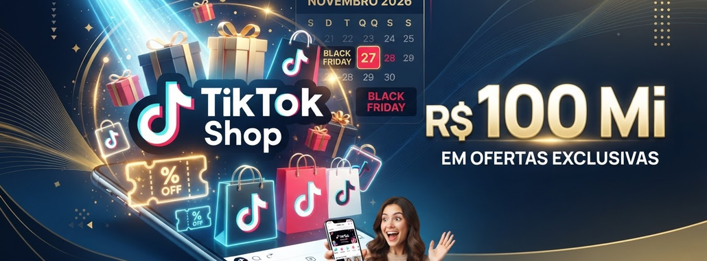 TikTok Shop: R$ 100 Mi em Cupons para Black Friday 2026
