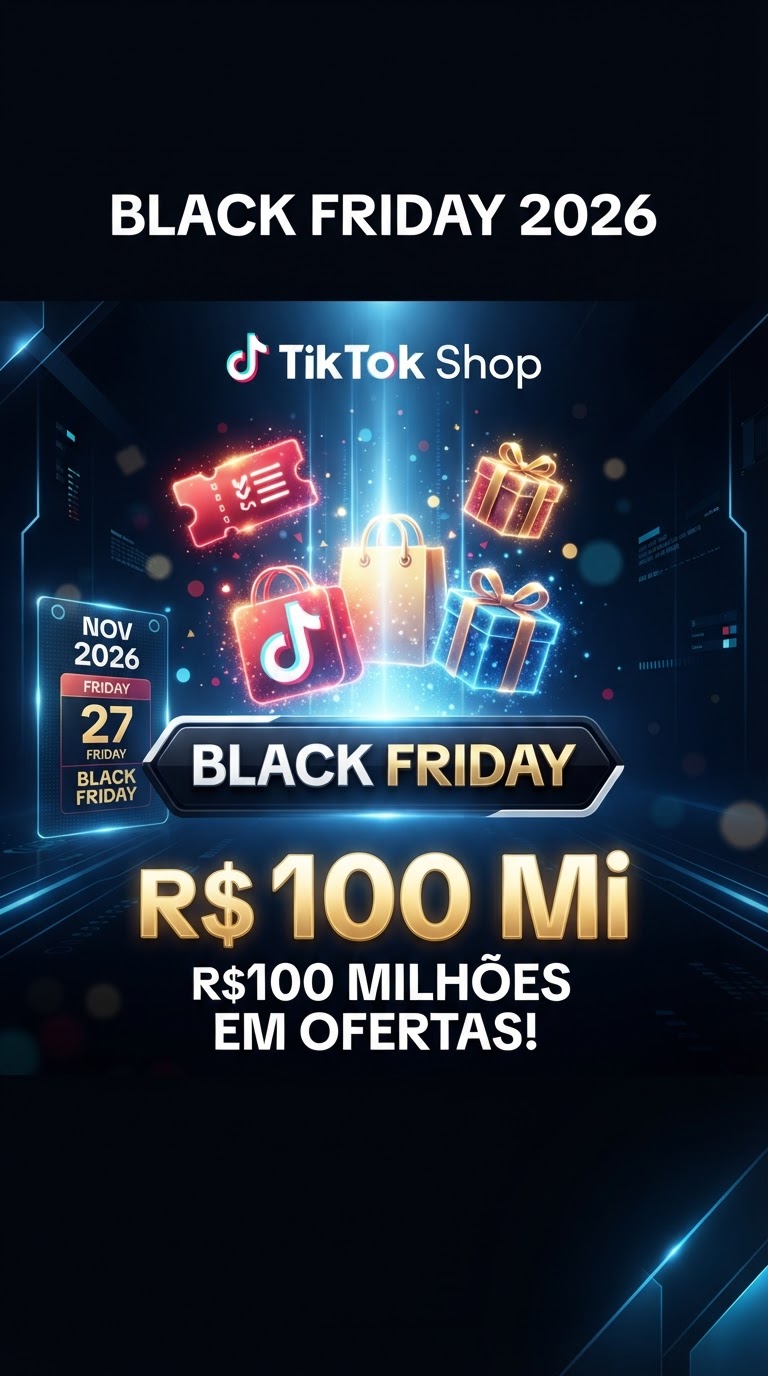 TikTok Shop: R$ 100 Mi em Cupons para Black Friday 2026
