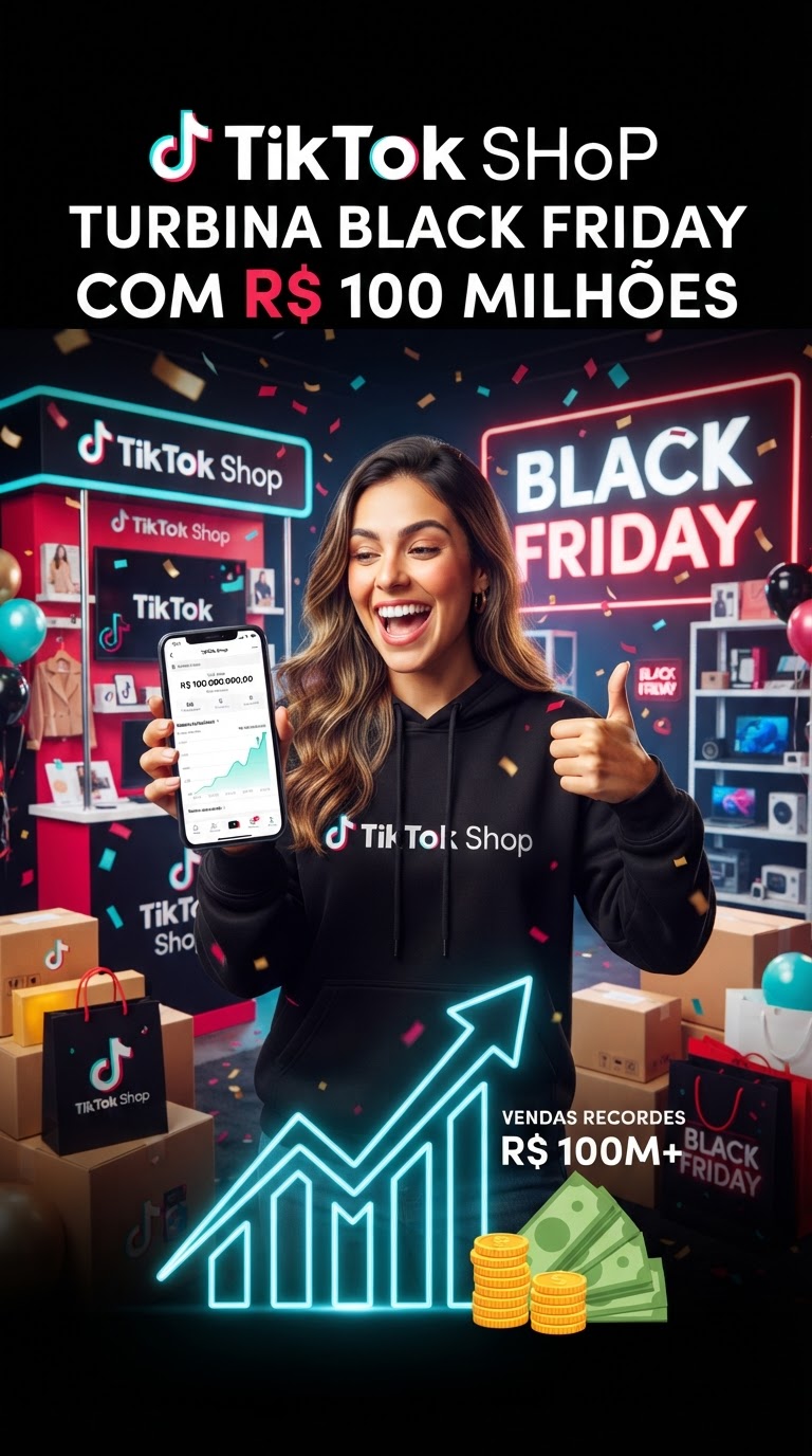 TikTok Shop turbina Black Friday com R$ 100 milhões