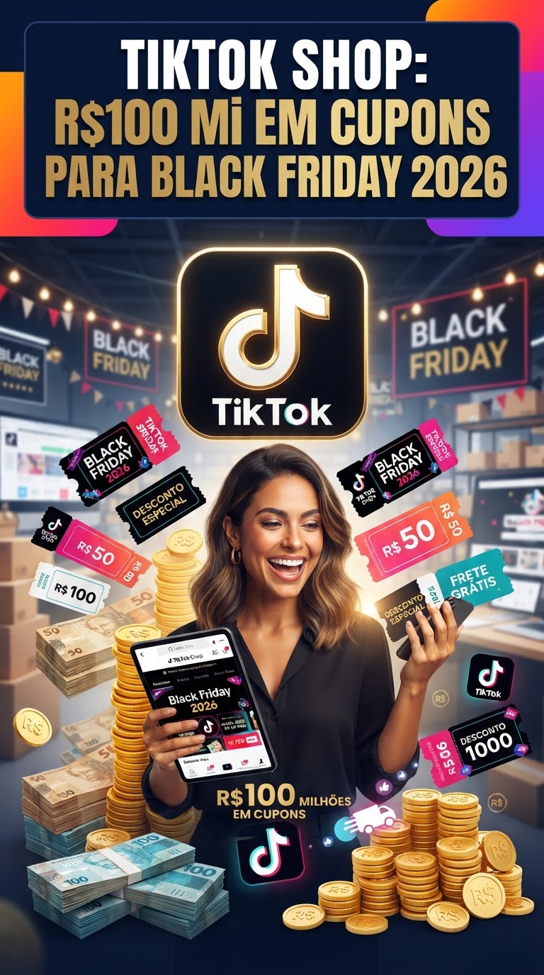 TikTok Shop: R$100 Mi em Cupons para Black Friday 2026
