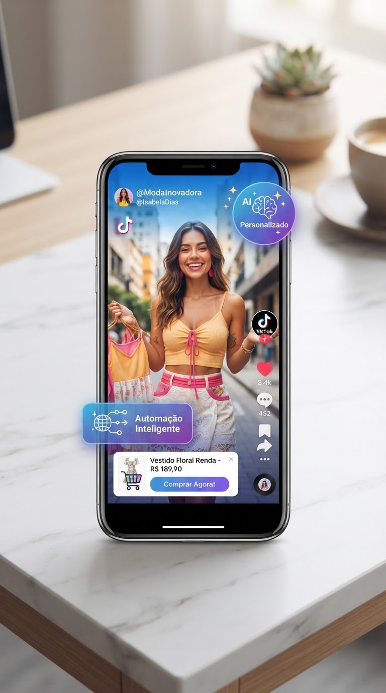 TikTok com IA: Compre sem sair do vídeo